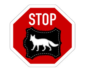 Image showing Stop fox fur