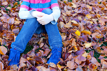 Image showing kid at fall