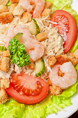 Image showing salad with shrimp