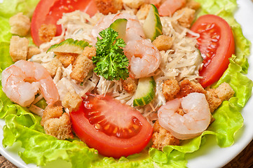 Image showing salad with shrimp