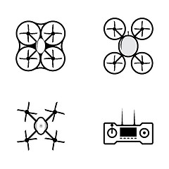 Image showing Vector icons for quadrocopter