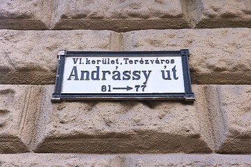 Image showing Andrassy Street, Budapest
