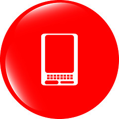 Image showing web icon button with smart phone