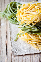 Image showing italian pasta tagliatelli 