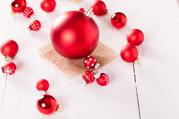 Image showing Red themed Christmas background