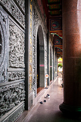 Image showing Interior of an ornate Asian temple