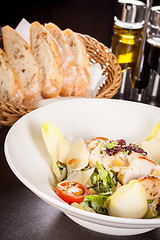 Image showing tasty fresh caesar salad with grilled chicken and parmesan 