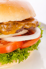 Image showing Cheeseburger with cole slaw 