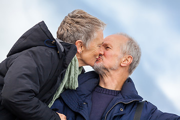 Image showing Elderly couple taking a self portrait