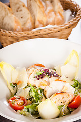 Image showing tasty fresh caesar salad with grilled chicken and parmesan 