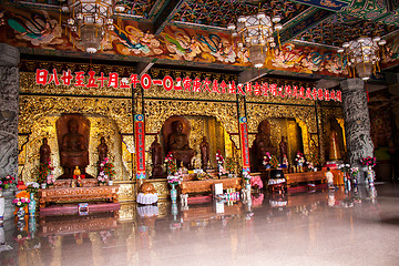 Image showing Interior of an ornate Asian temple