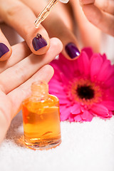 Image showing manicure making in beauty spa salon