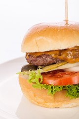 Image showing Cheeseburger with cole slaw 