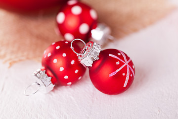 Image showing Red themed Christmas background