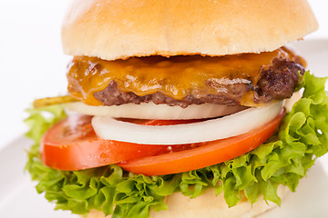 Image showing Cheeseburger with cole slaw 