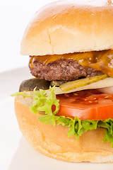 Image showing Cheeseburger with cole slaw 