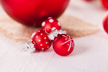 Image showing Red themed Christmas background