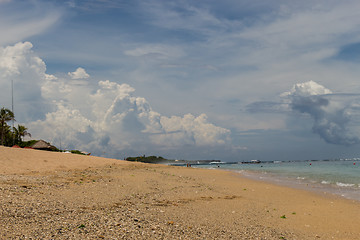 Image showing Beautiful tropical beach with lush vegetation