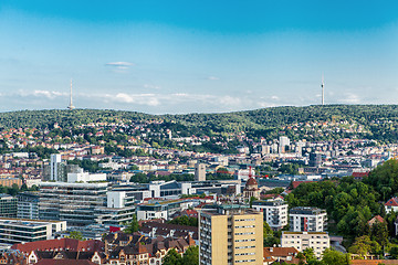 Image showing Scenic rooftop view of Stuttgart, Germany