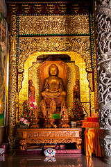 Image showing Interior of an ornate Asian temple