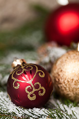 Image showing Several assorted Christmas ornaments