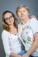 Image showing Loving grandmother and granddaughter