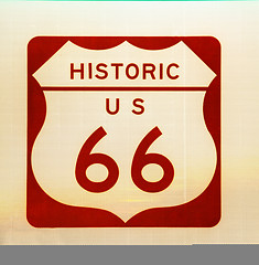 Image showing Historic US Route 66 sign