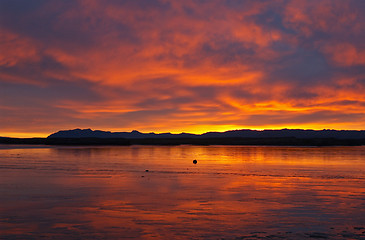 Image showing Sunset from Borgarnes