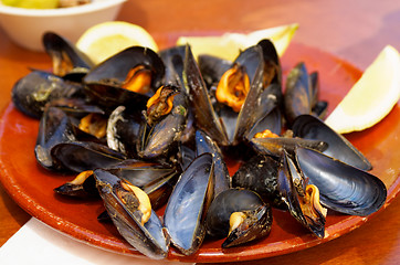 Image showing Boiled Mussels