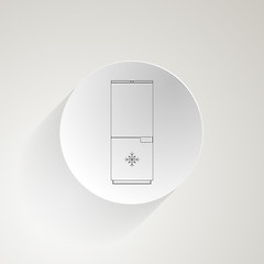 Image showing Vector flat icon for fridge