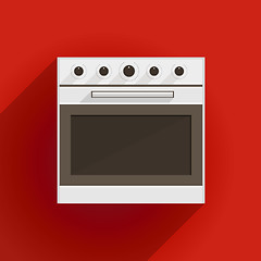 Image showing Flat vector illustration of oven