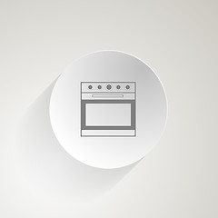 Image showing Flat vector icon for oven