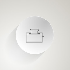 Image showing Flat vector icon for toaster