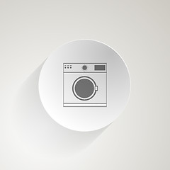 Image showing Flat vector icon for washing machine