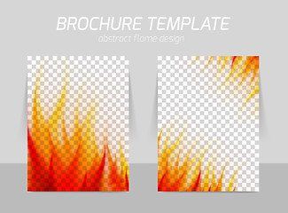 Image showing Brochure with flame