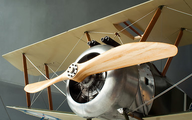 Image showing Sopwith Camel Biplane War Plane in Musuem Setting