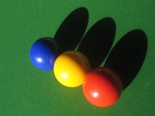 Image showing Snooker Balls Diagonal