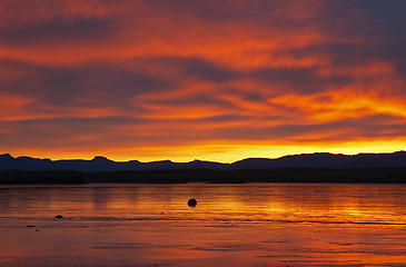 Image showing Sunset from Borgarnes