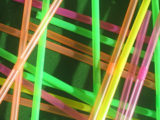 Image showing Neon Drinking Straws