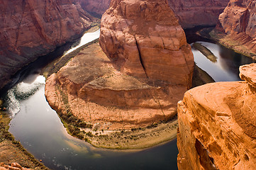 Image showing Horseshoe Bend Colorado River Heads into the Grand Canyon