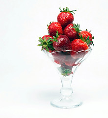 Image showing Berries Parfait Fresh Strawberries Food Fruit in Glass
