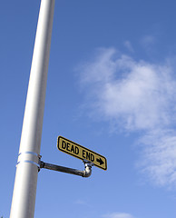 Image showing Dead End Sign Rural Street Marker Urban City Street