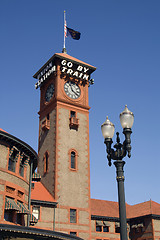 Image showing Union Station Portland Oregon Downtown Train Depot Clock Tower