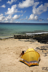 Image showing Beach Camping