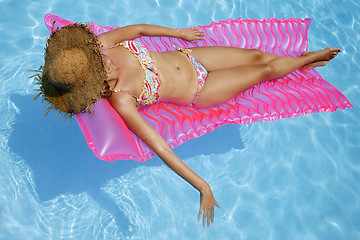 Image showing Pool Sunbather