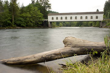 Image showing Goodpasture Bridge McKenzie River Vida Oregon