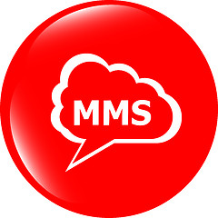 Image showing mms glossy web icon isolated on white background