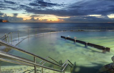 Image showing Sunrise from Bronte baths, Bronte, Australia