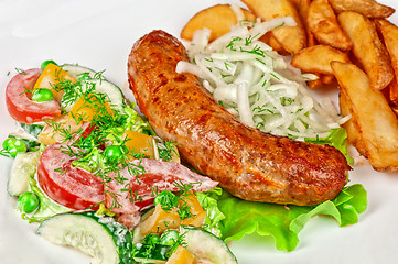 Image showing Roasted sausage