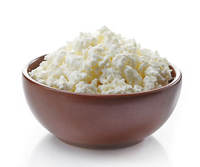 Image showing bowl of fresh cottage cheese